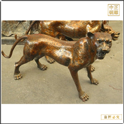 純銅仿古小型金錢(qián)豹鑄造廠