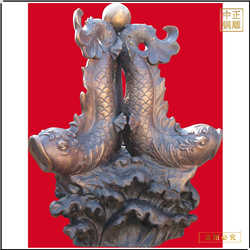 辦公室小型銅魚(yú)擺件