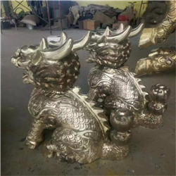 門(mén)口銅麒麟圖片